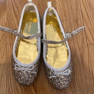 Jcrew Crewcuts Sparkle Ballet Flats Girls Sz 1